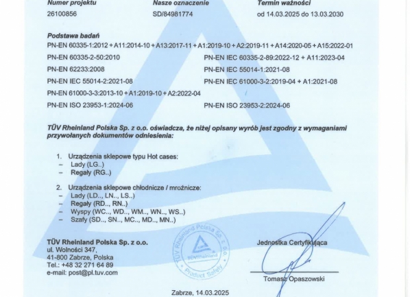 TÜV-EN Zertifikate - PL